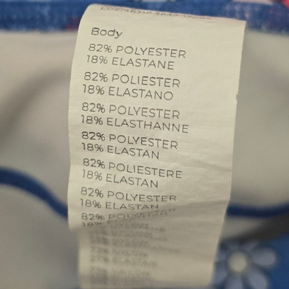 Fabletics Pure Lux High Waisted Women's Floral Pink Blue Leggings 3XL - Picture 5 of 6